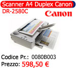 canon scannel a4 duplex color dr-2580c 0080b003